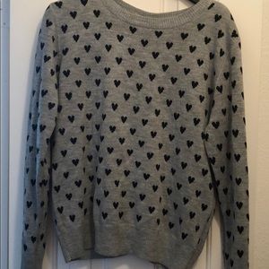 S. Layered sweetheart sweater